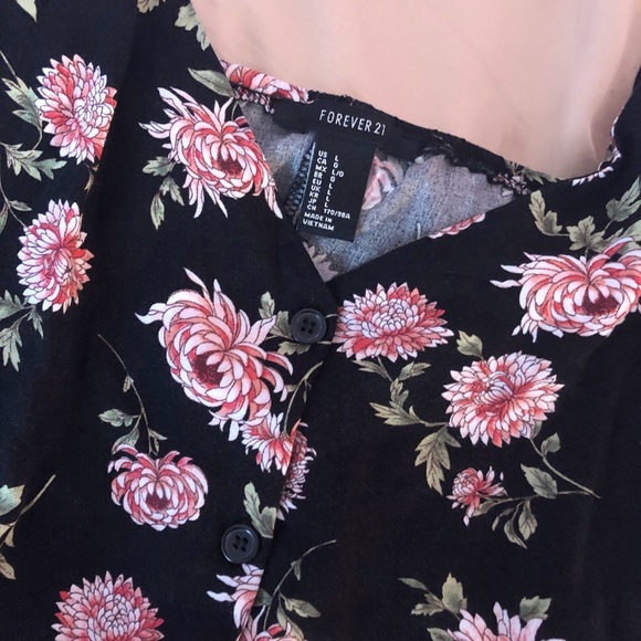 Black Floral Dress - Picture 4 of 4